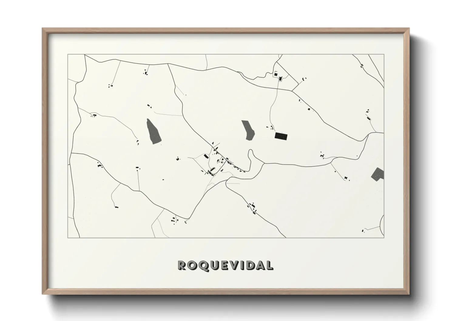 Une affiche de carte sur Roquevidal