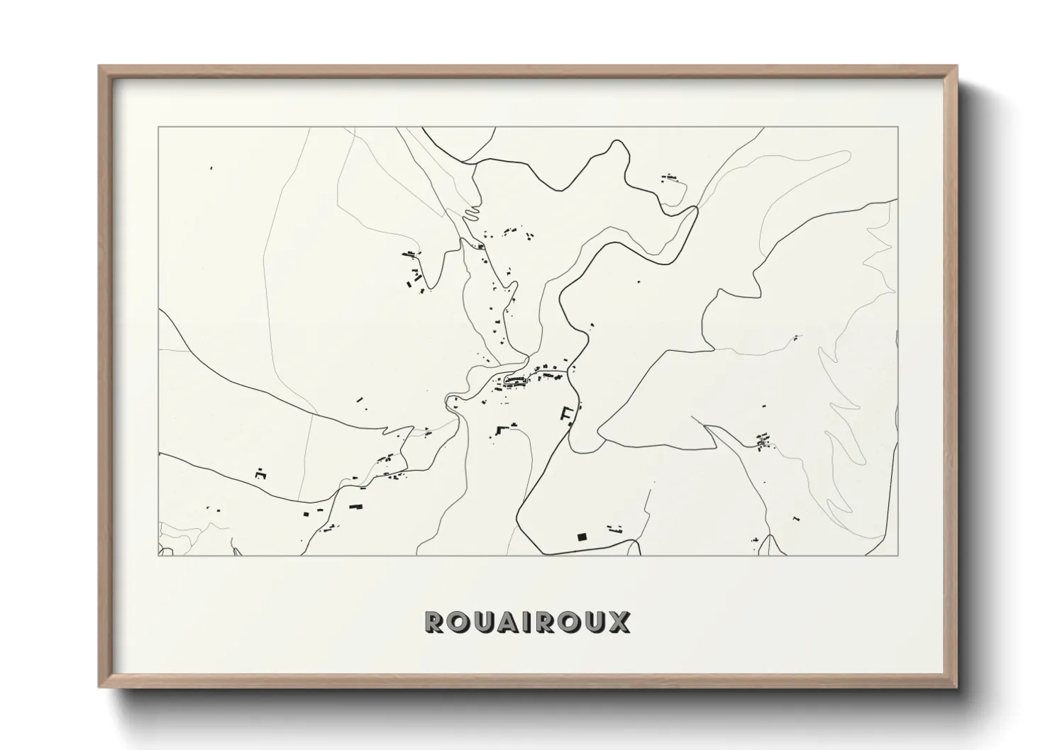 Une affiche de carte sur Rouairoux