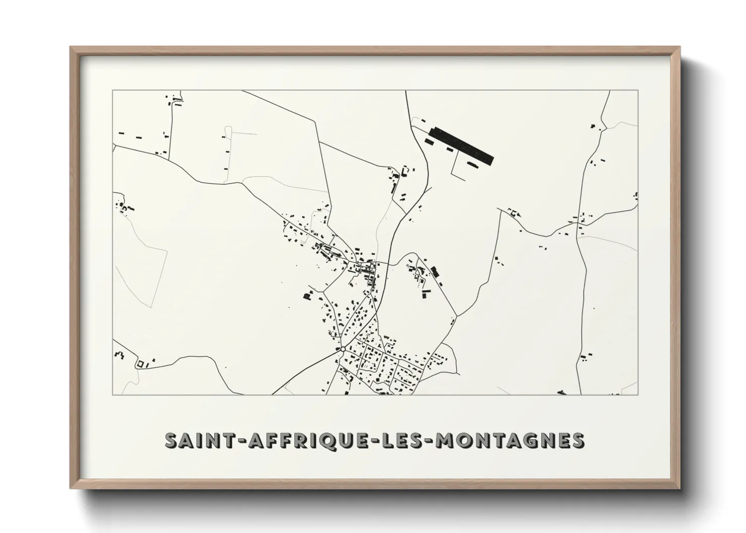 Une affiche de carte sur Saint-Affrique-les-Montagnes