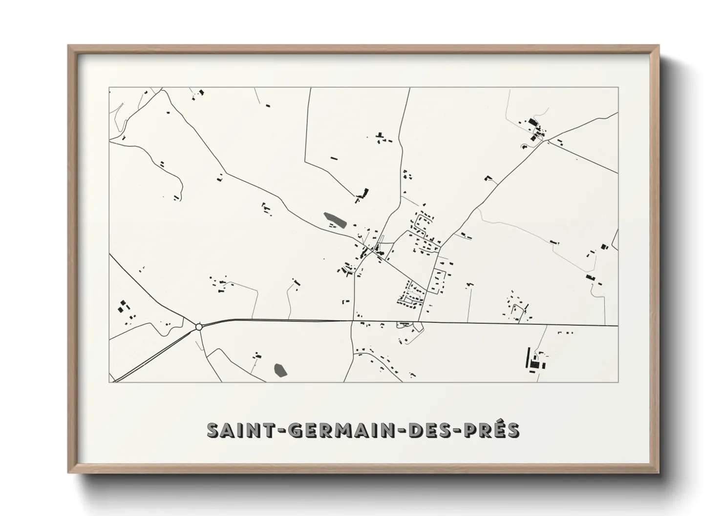 Une affiche de carte sur Saint-Germain-des-Prés