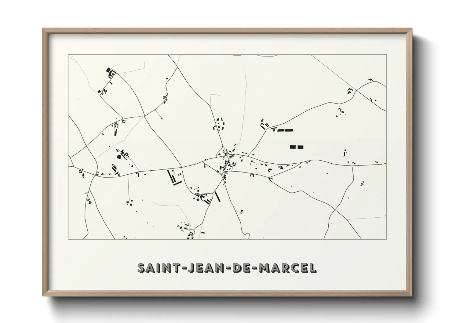 Une affiche de carte sur Saint-Jean-de-Marcel