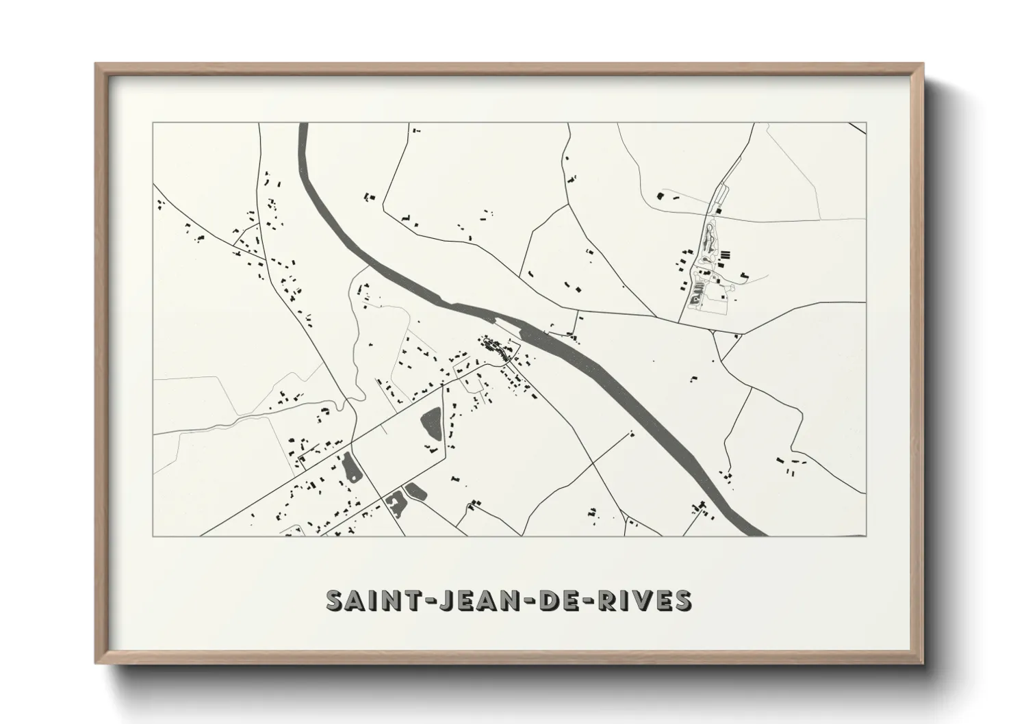 Une affiche de carte sur Saint-Jean-de-Rives