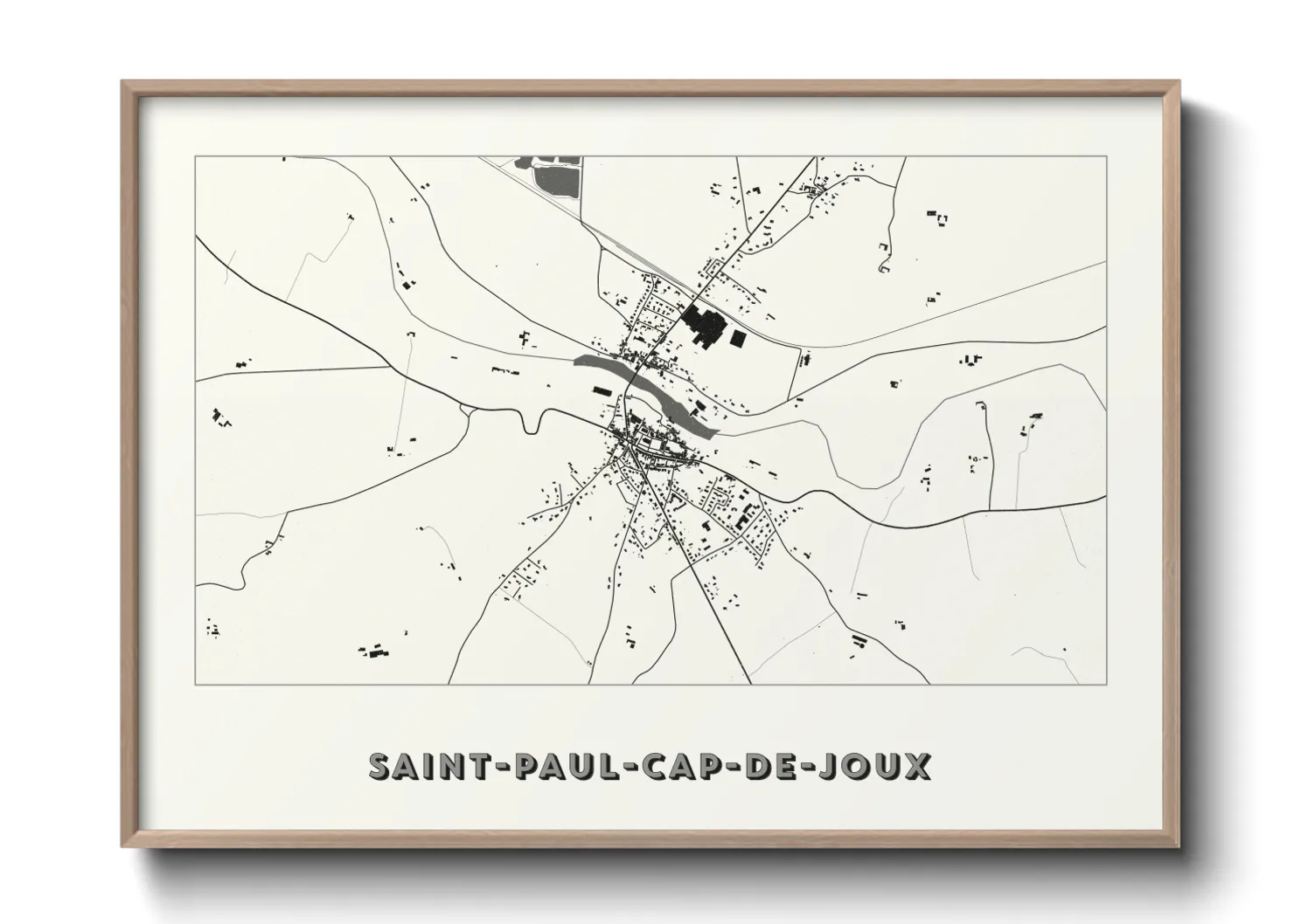 Une affiche de carte sur Saint-Paul-Cap-de-Joux
