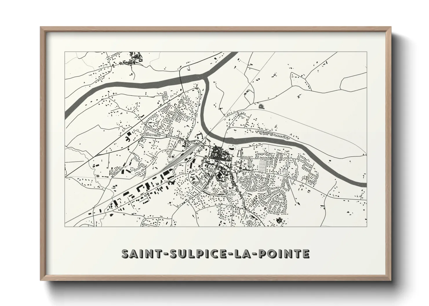 Une affiche de carte sur Saint-Sulpice-la-Pointe