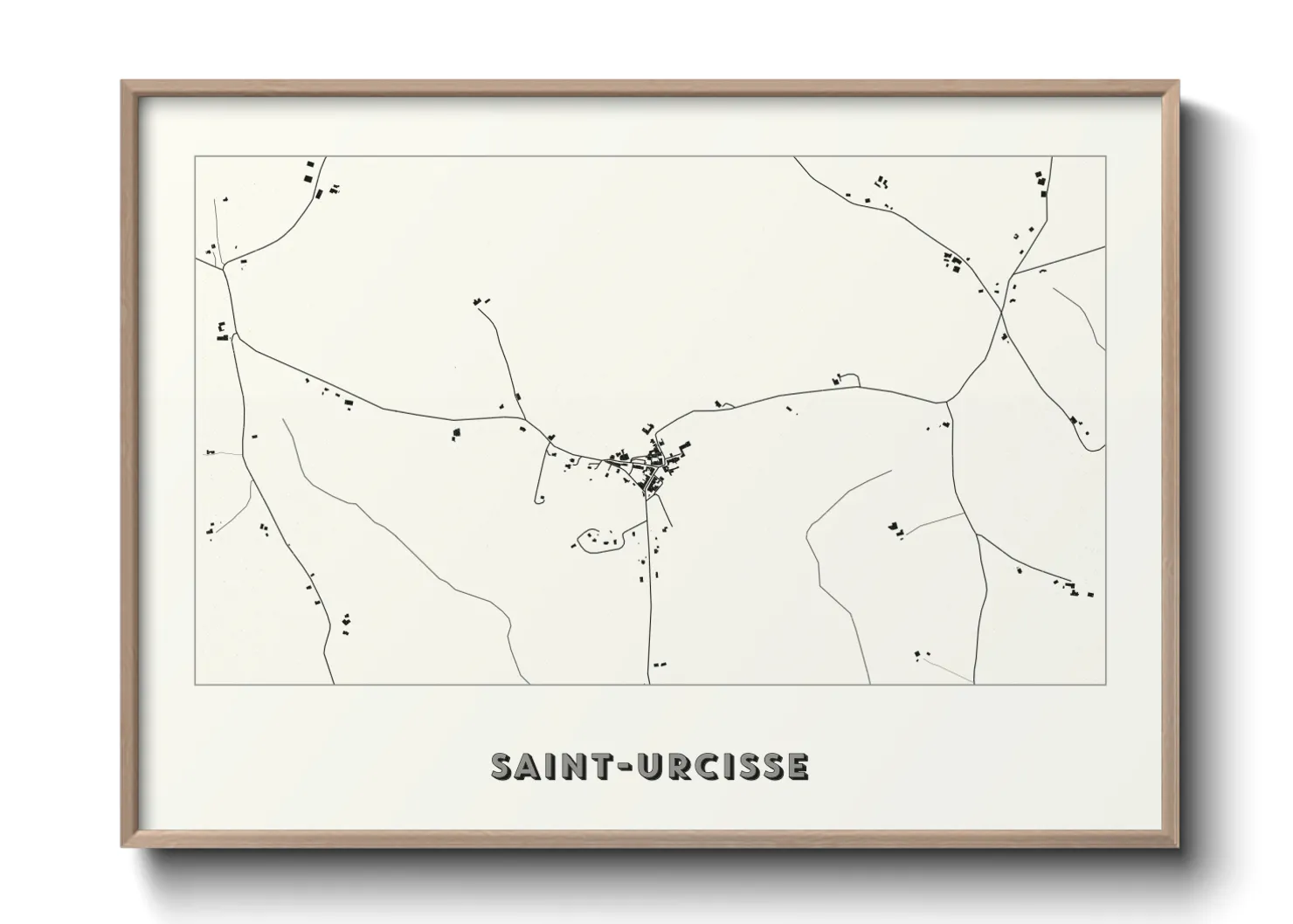 Une affiche de carte sur Saint-Urcisse