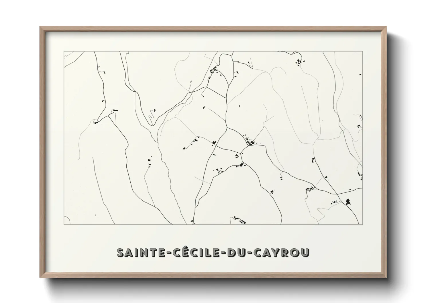 Une affiche de carte sur Sainte-Cécile-du-Cayrou