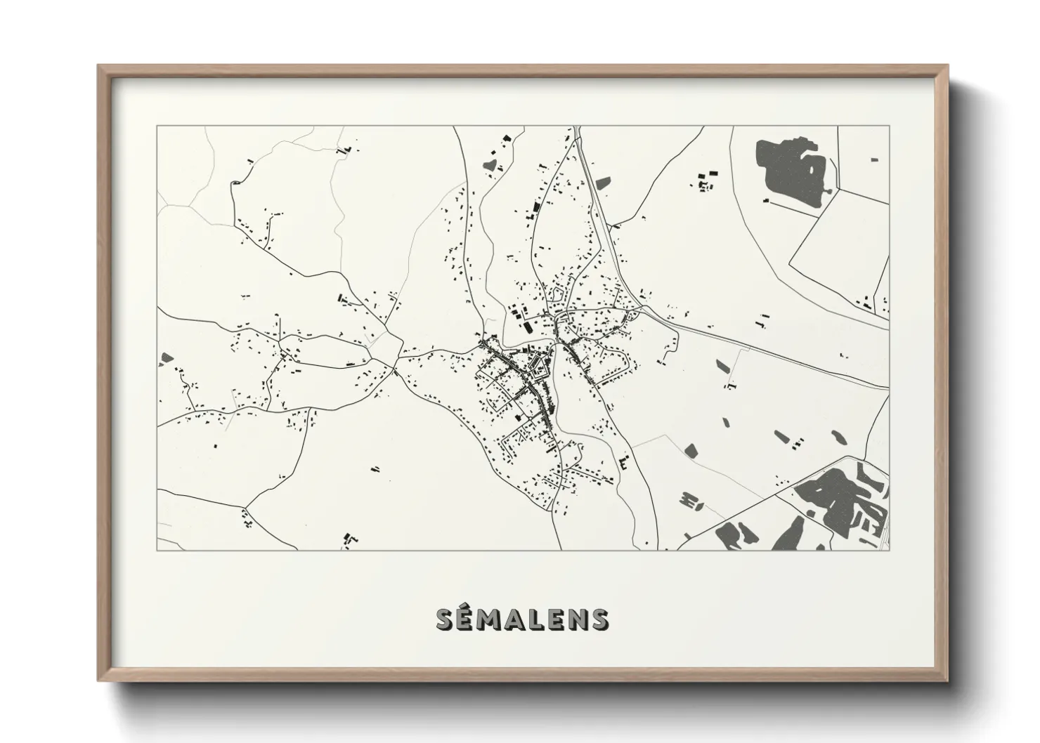 Une affiche de carte sur Sémalens