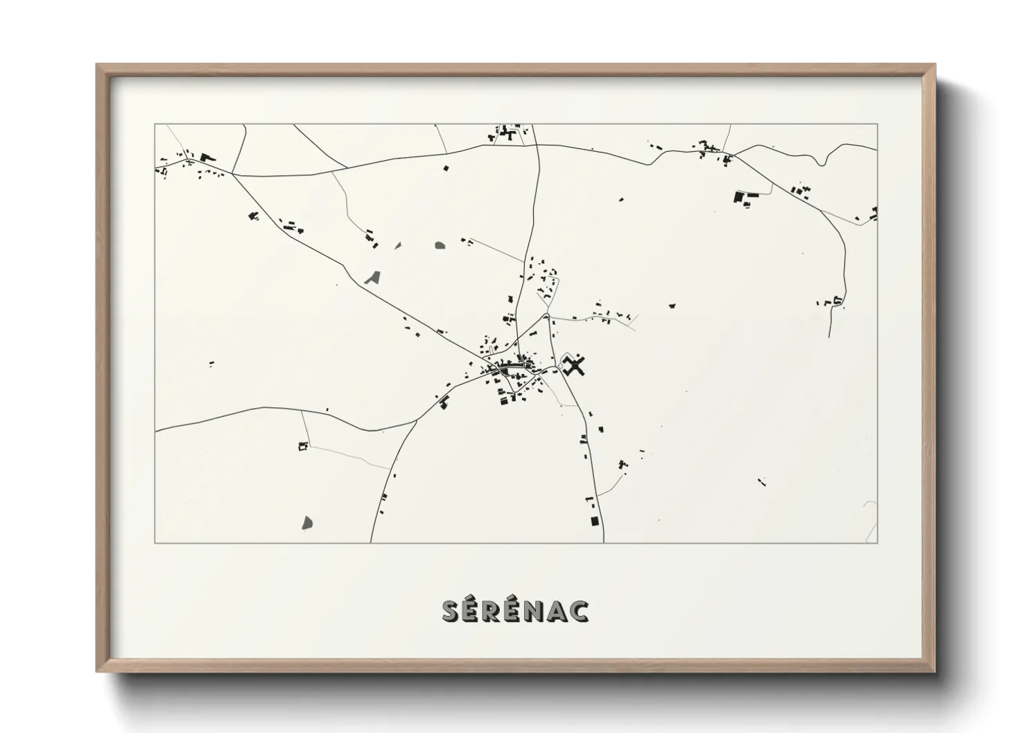 Une affiche de carte sur Sérénac