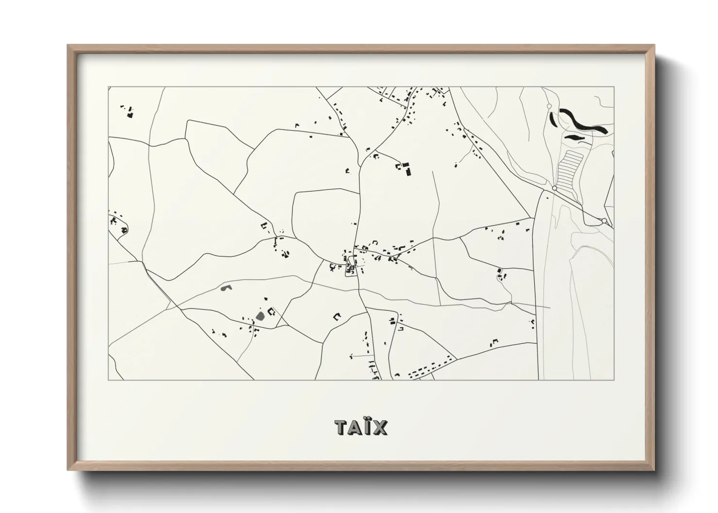 Une affiche de carte sur Taïx