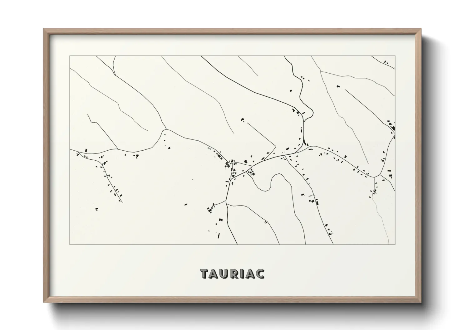 Une affiche de carte sur Tauriac