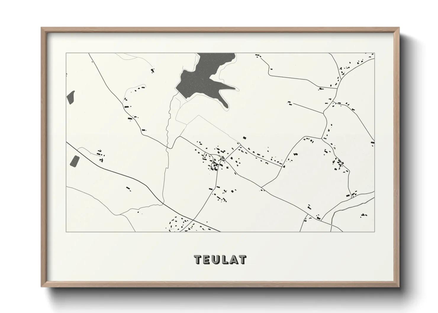 Une affiche de carte sur Teulat