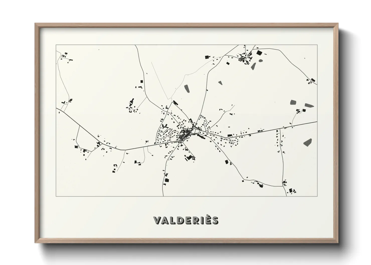 Une affiche de carte sur Valderiès
