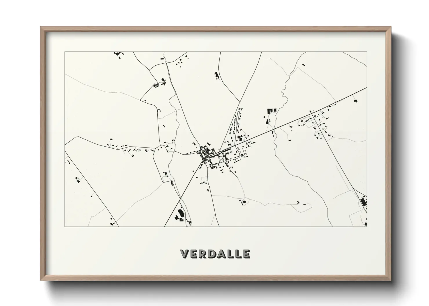 Une affiche de carte sur Verdalle