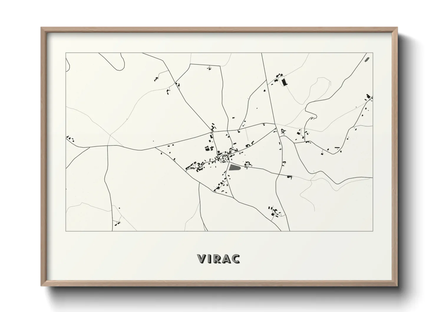Une affiche de carte sur Virac