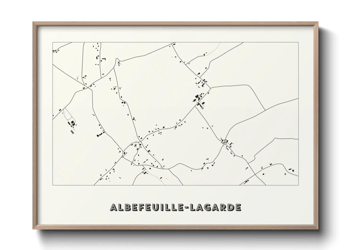 Une affiche de carte sur Albefeuille-Lagarde