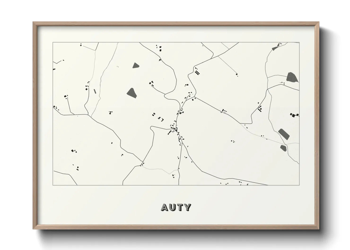 Une affiche de carte sur Auty