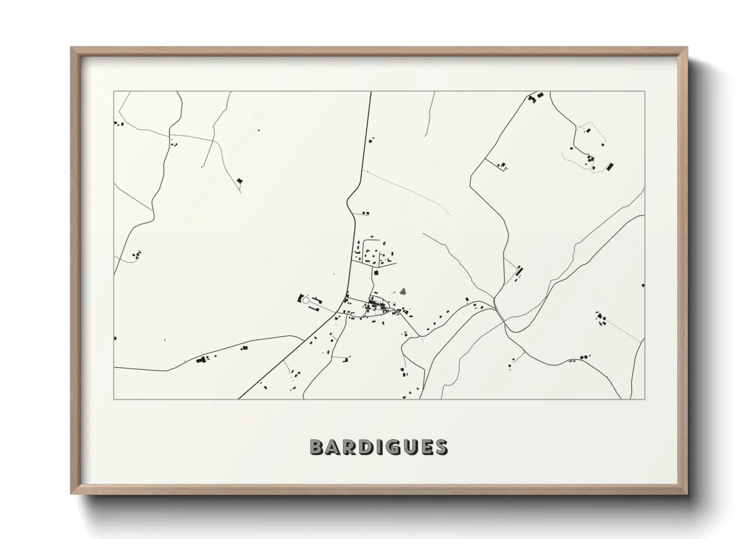Une affiche de carte sur Bardigues