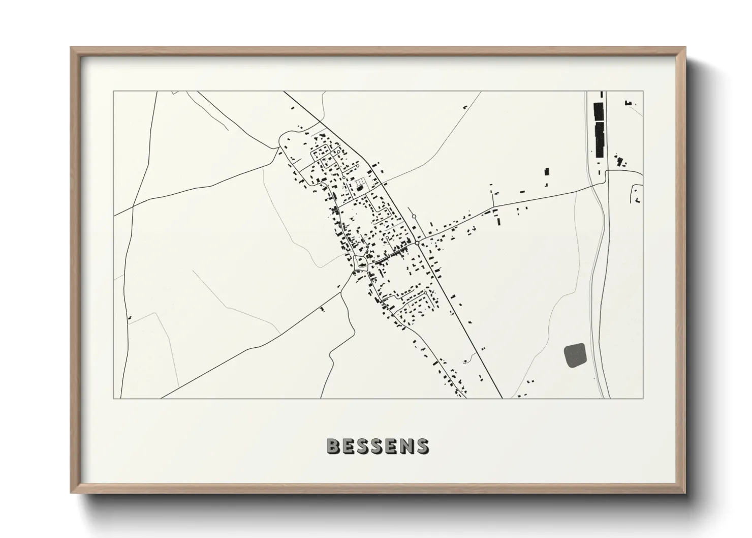 Une affiche de carte sur Bessens