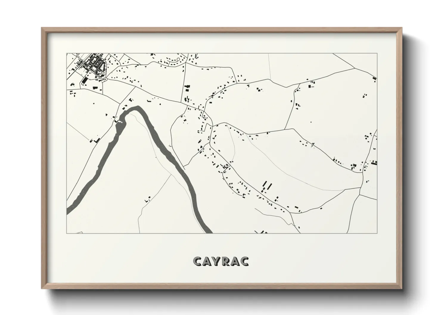Une affiche de carte sur Cayrac