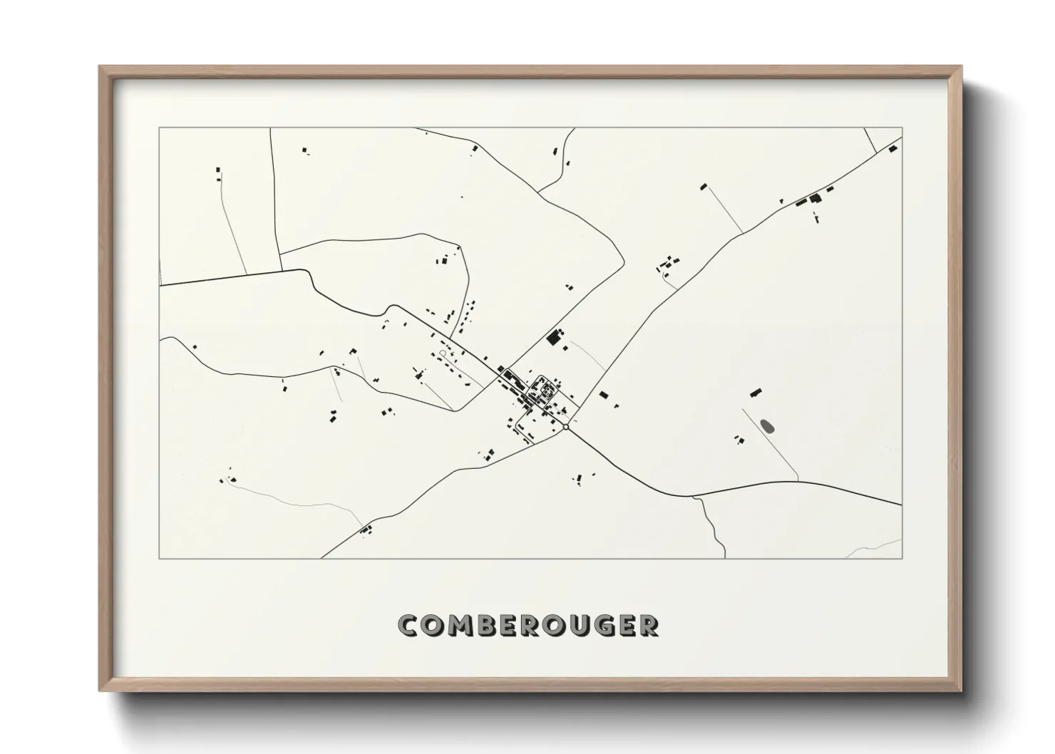Une affiche de carte sur Comberouger