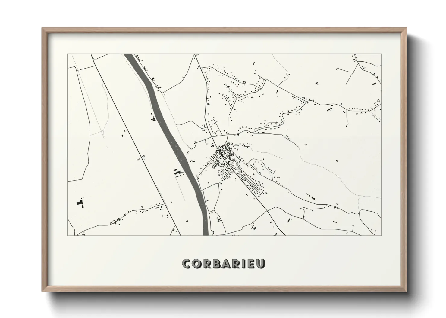 Une affiche de carte sur Corbarieu