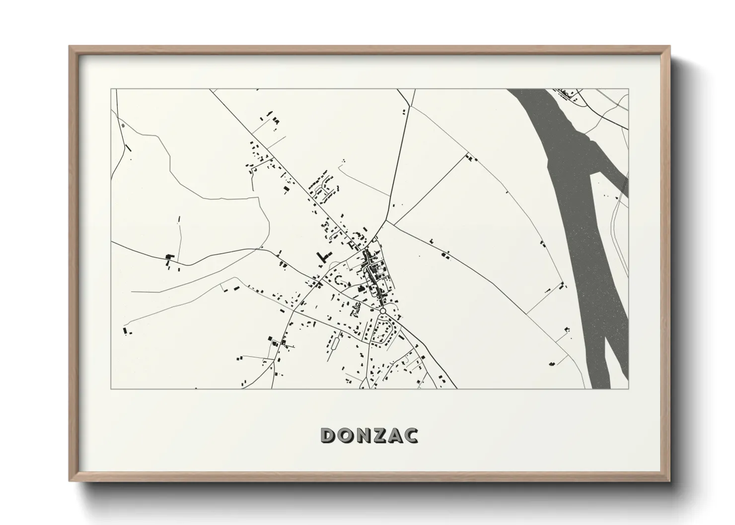 Une affiche de carte sur Donzac
