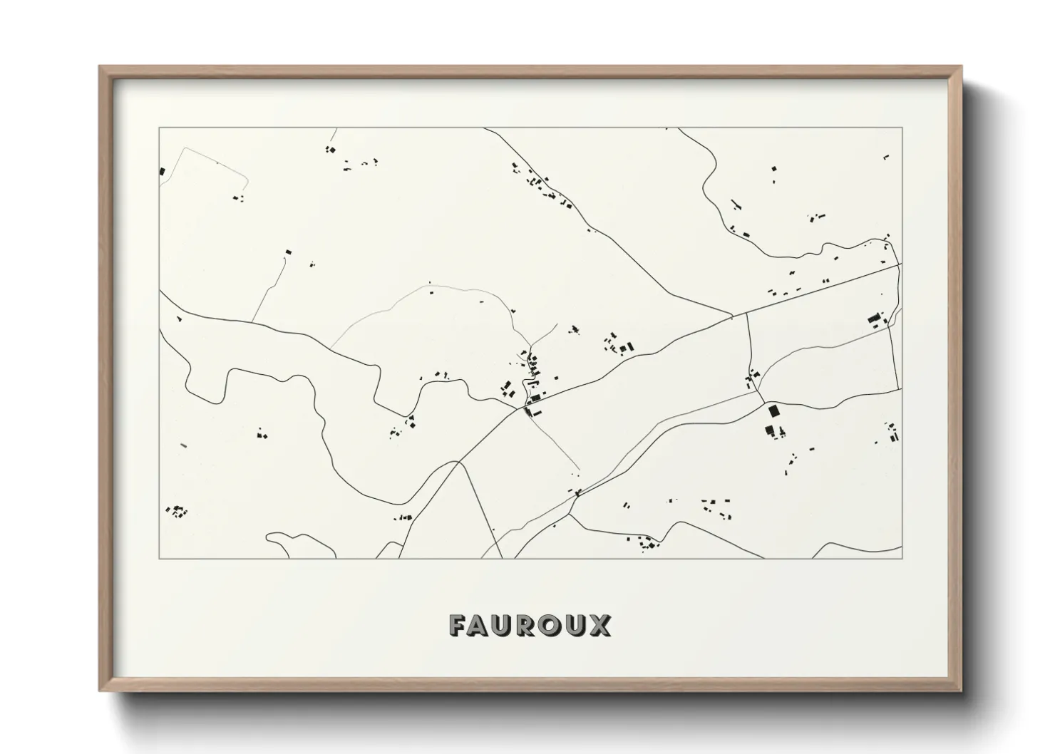 Une affiche de carte sur Fauroux