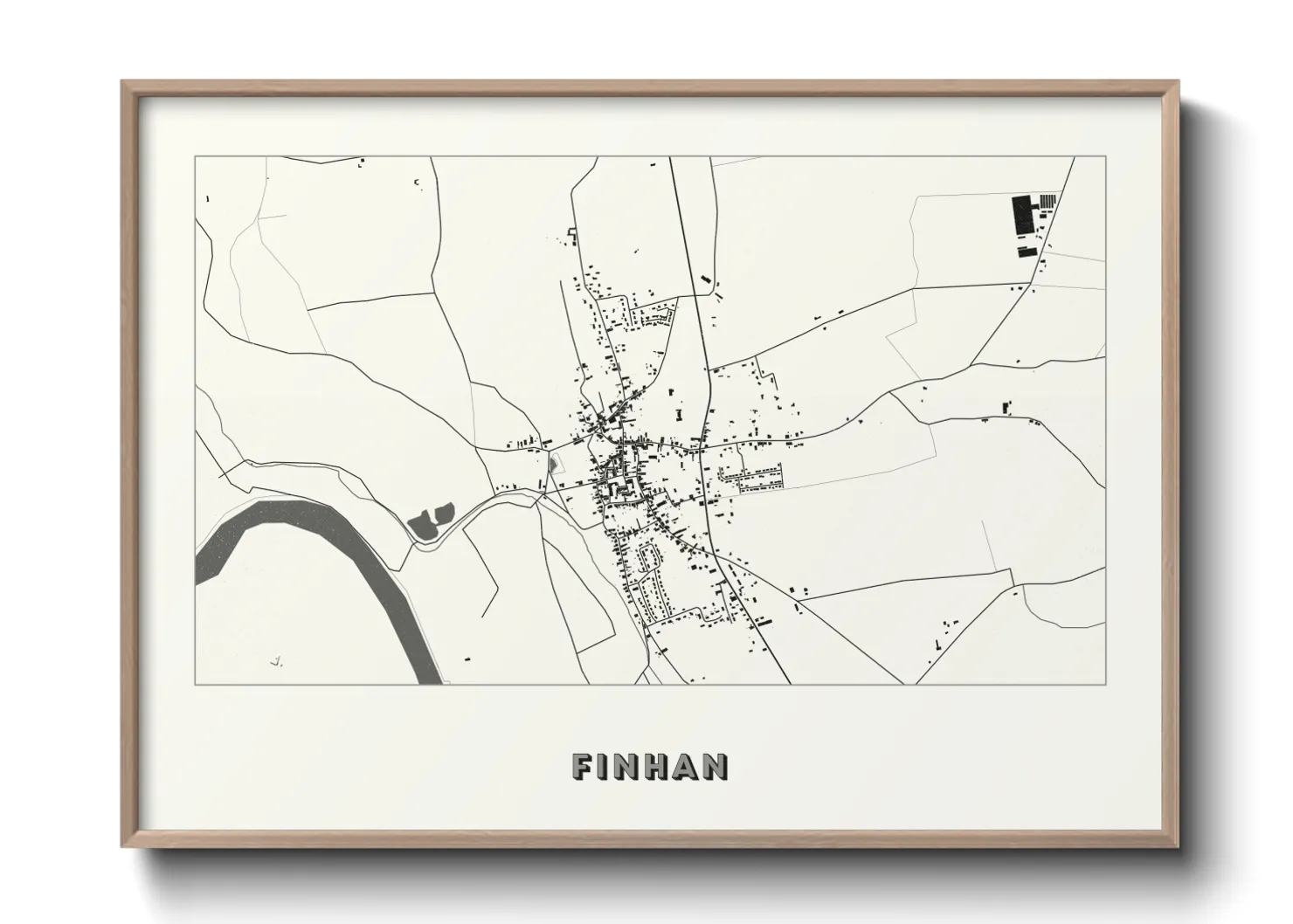 Une affiche de carte sur Finhan