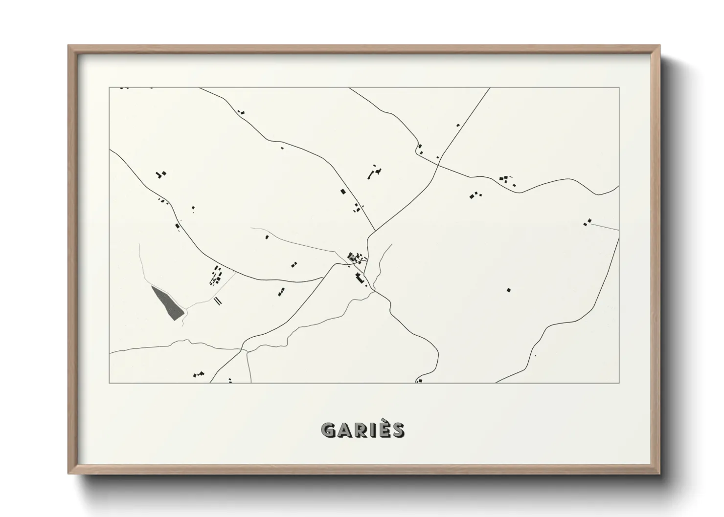 Une affiche de carte sur Gariès