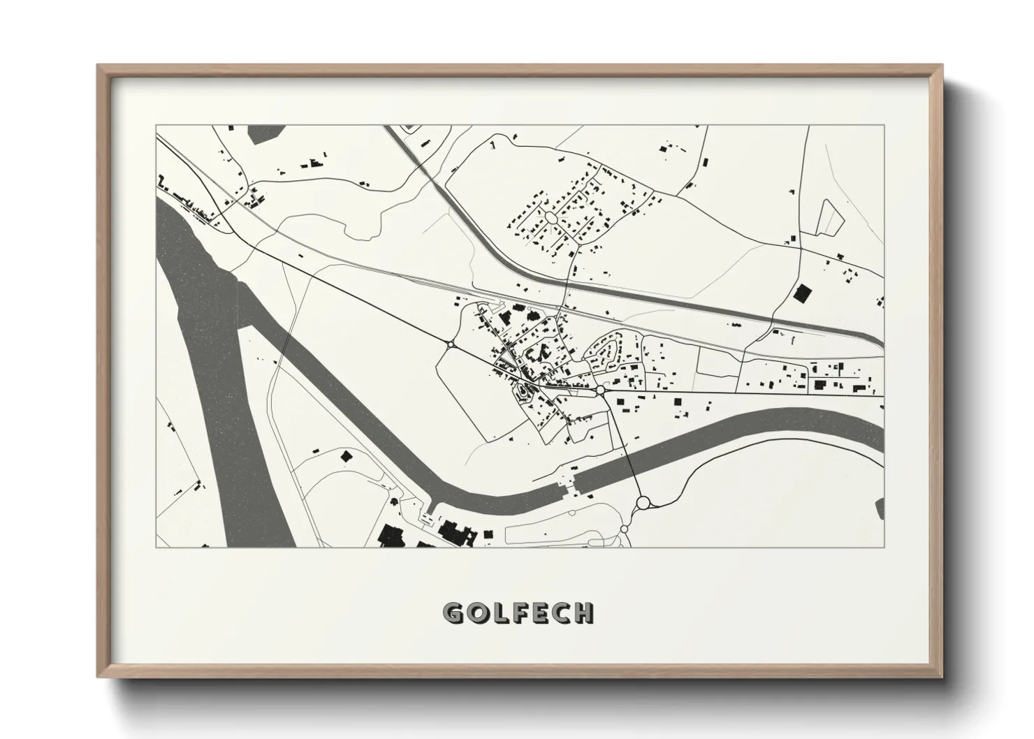 Une affiche de carte sur Golfech