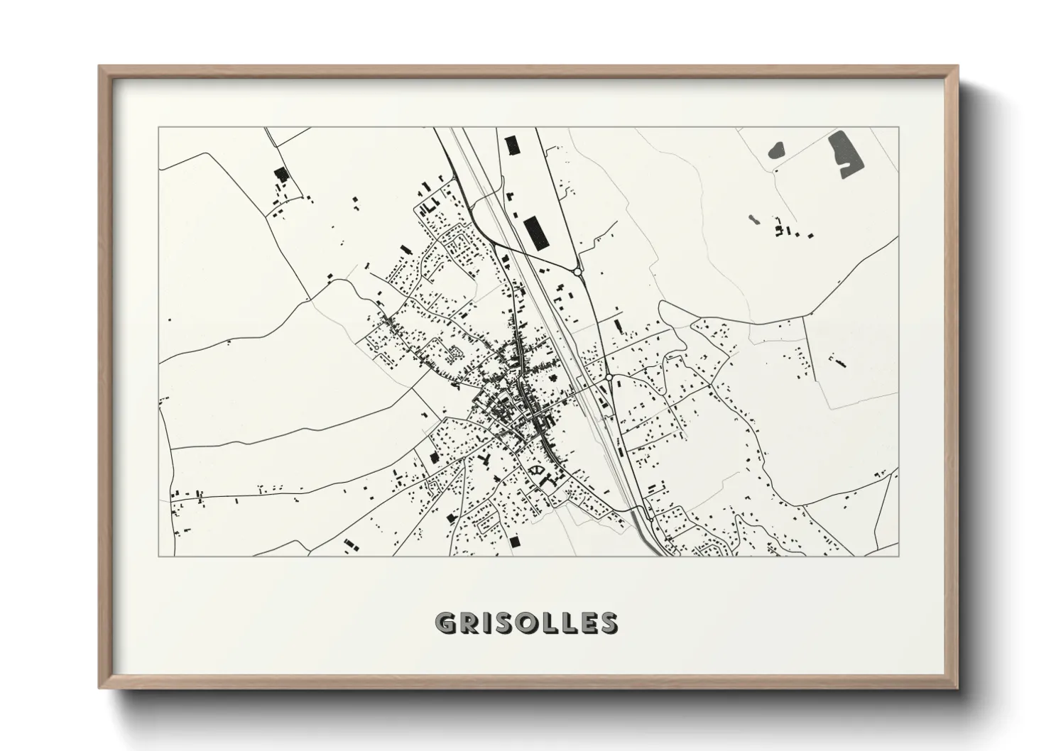 Une affiche de carte sur Grisolles