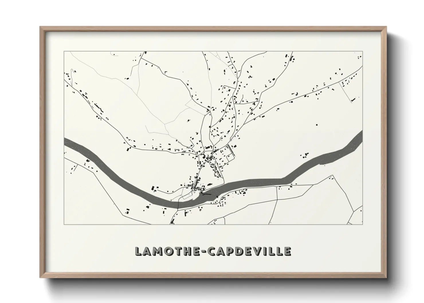 Une affiche de carte sur Lamothe-Capdeville