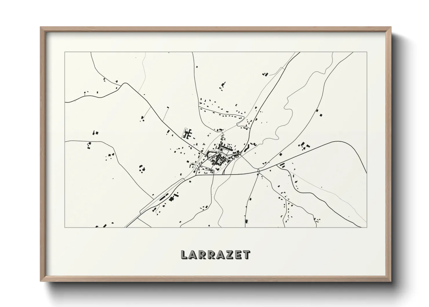 Une affiche de carte sur Larrazet