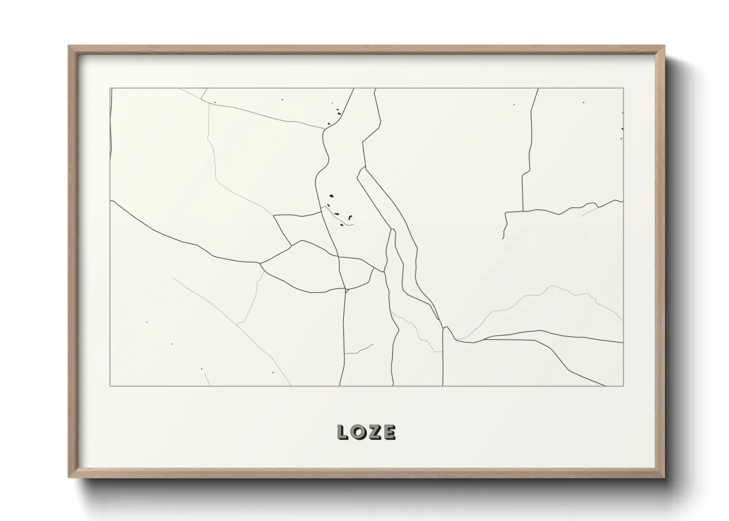 Une affiche de carte sur Loze