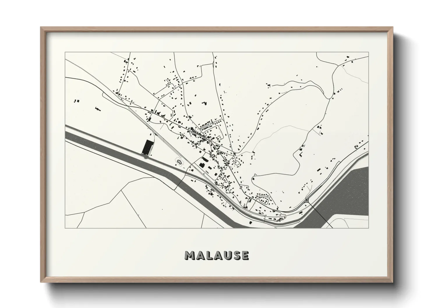 Une affiche de carte sur Malause
