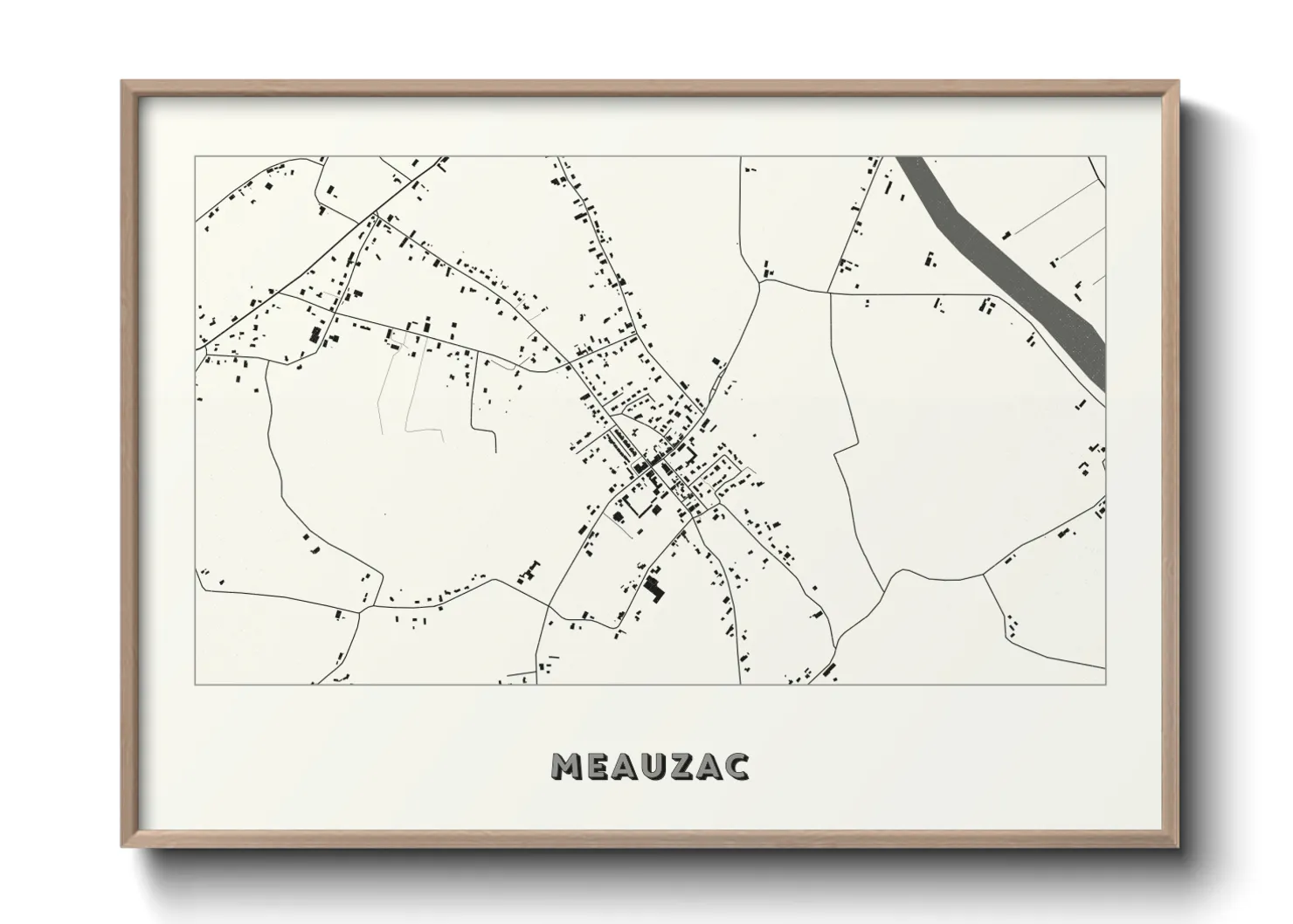 Une affiche de carte sur Meauzac