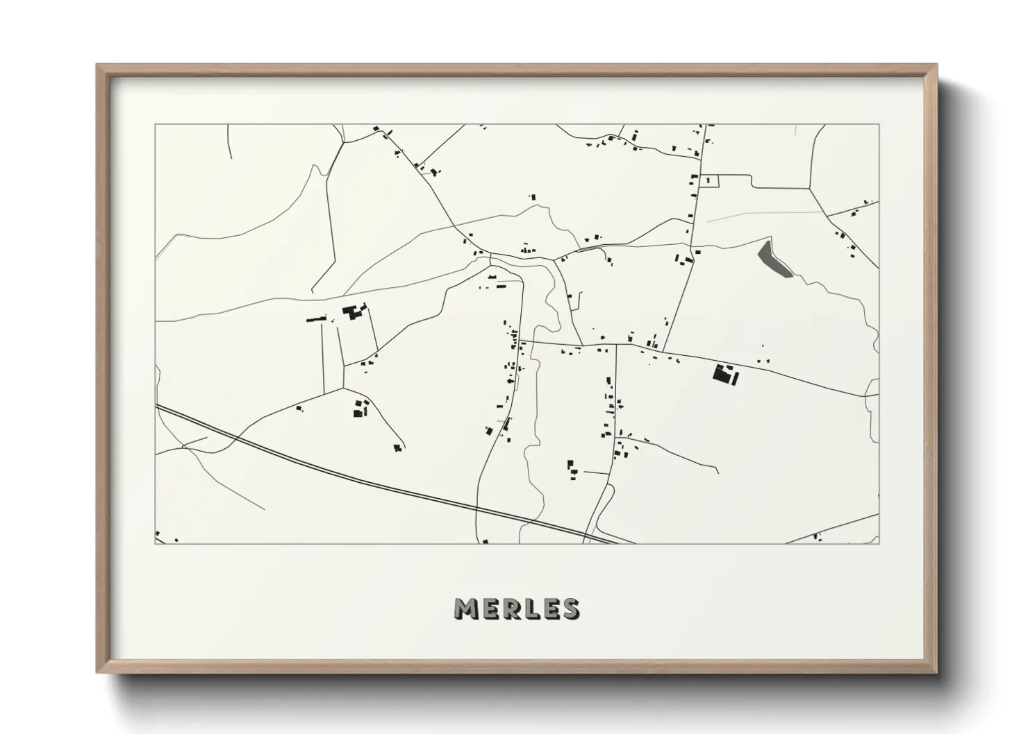 Une affiche de carte sur Merles