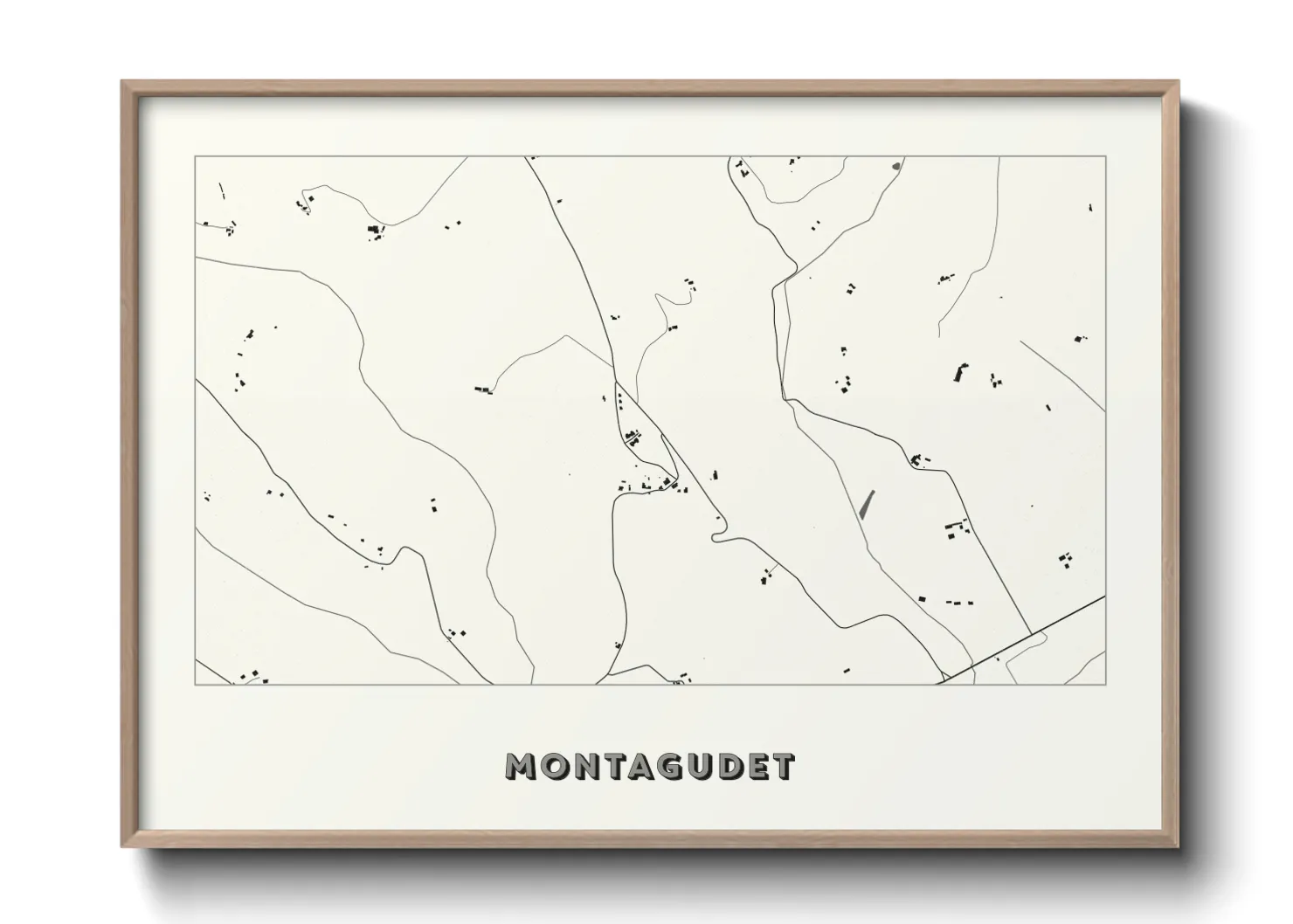 Une affiche de carte sur Montagudet