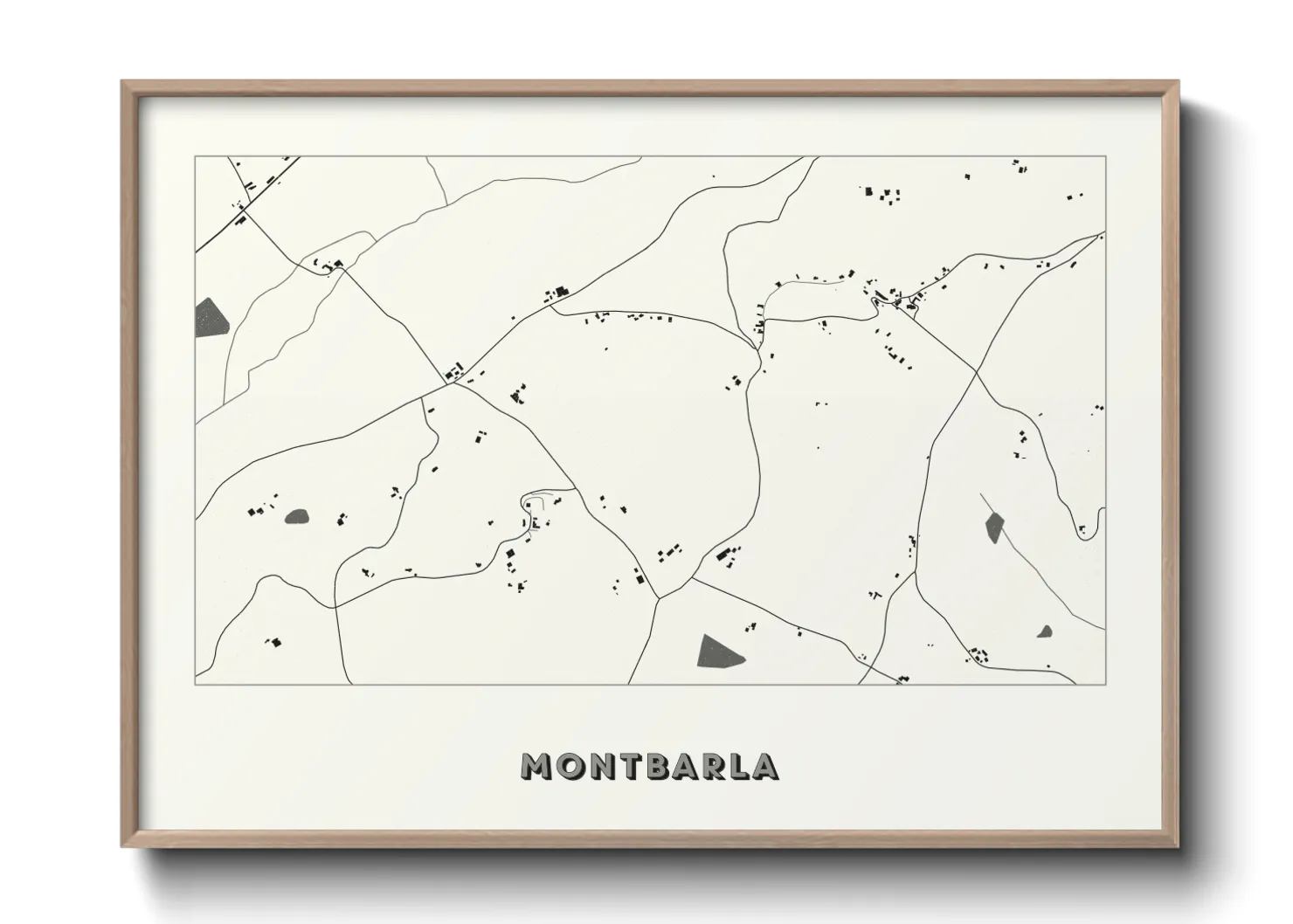 Une affiche de carte sur Montbarla