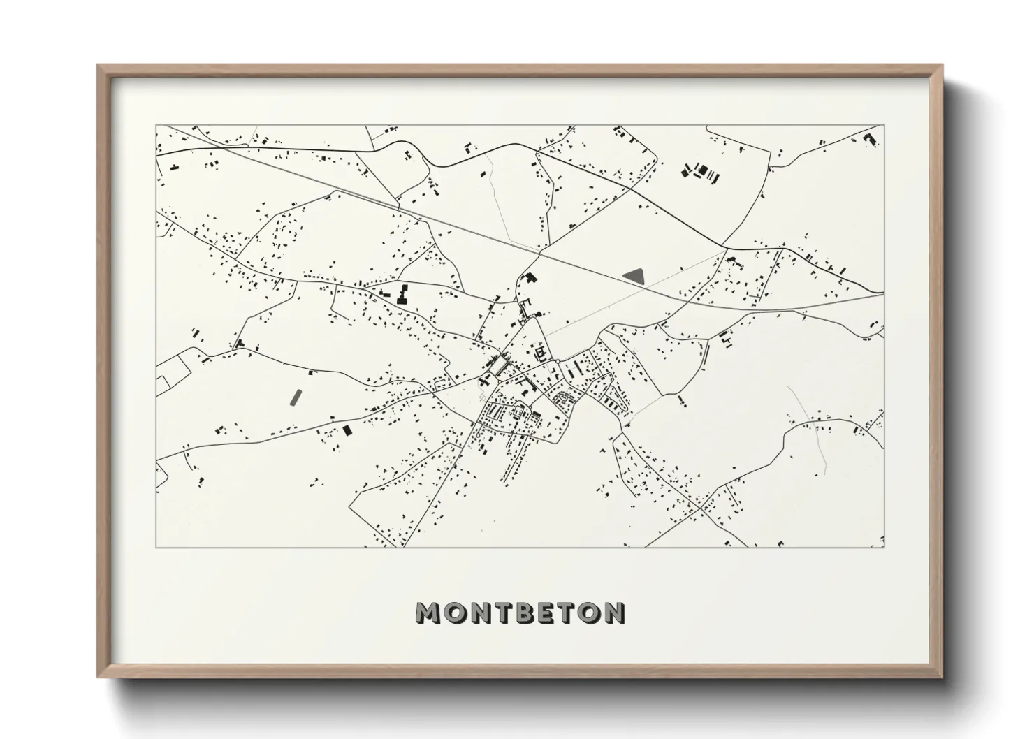 Une affiche de carte sur Montbeton