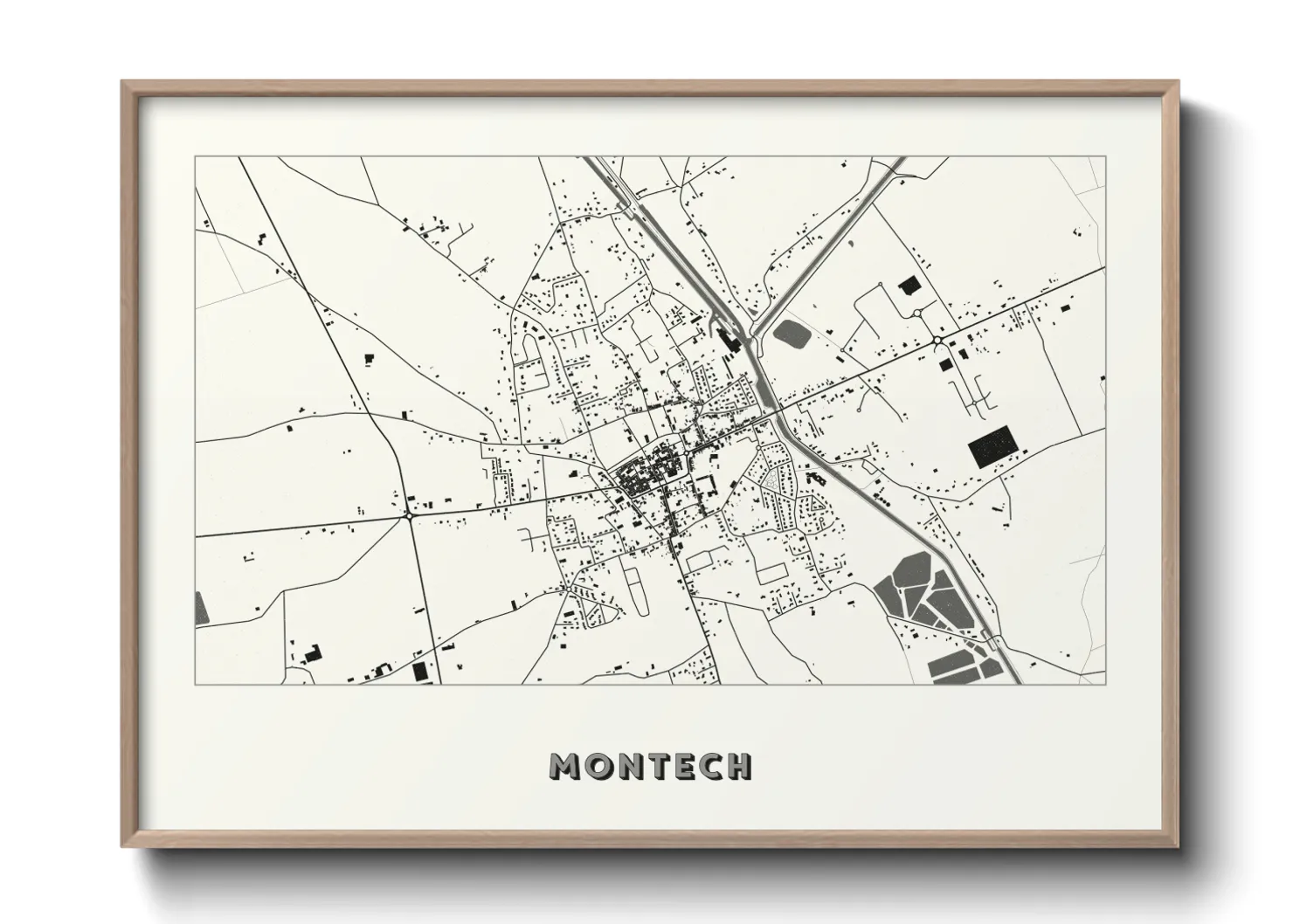 Une affiche de carte sur Montech