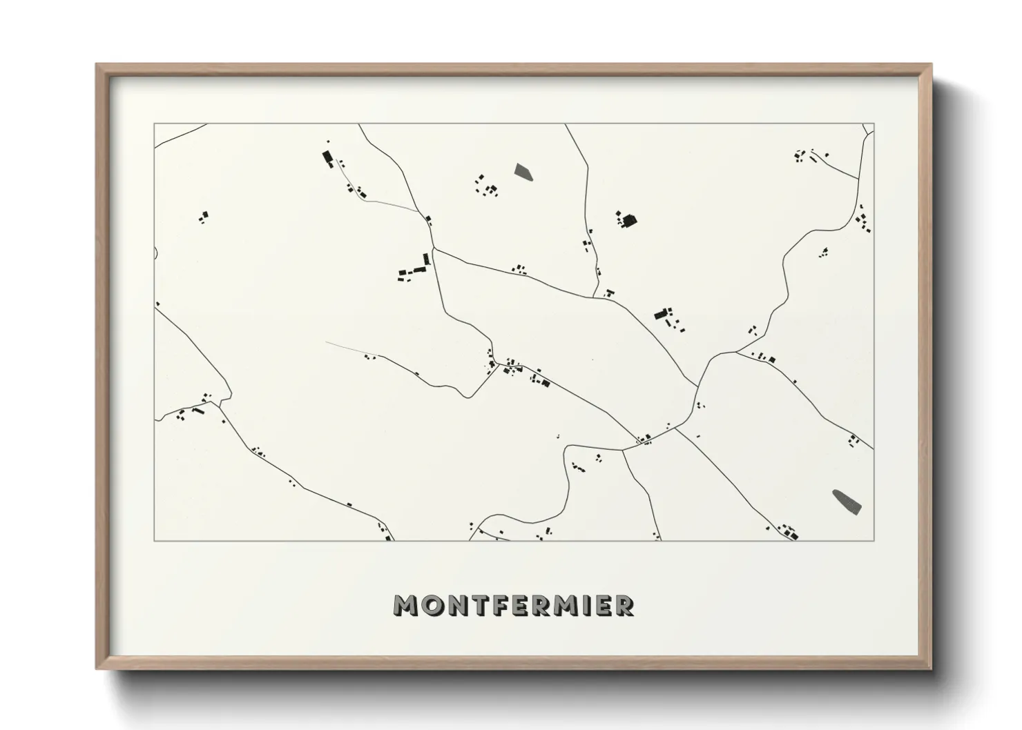 Une affiche de carte sur Montfermier