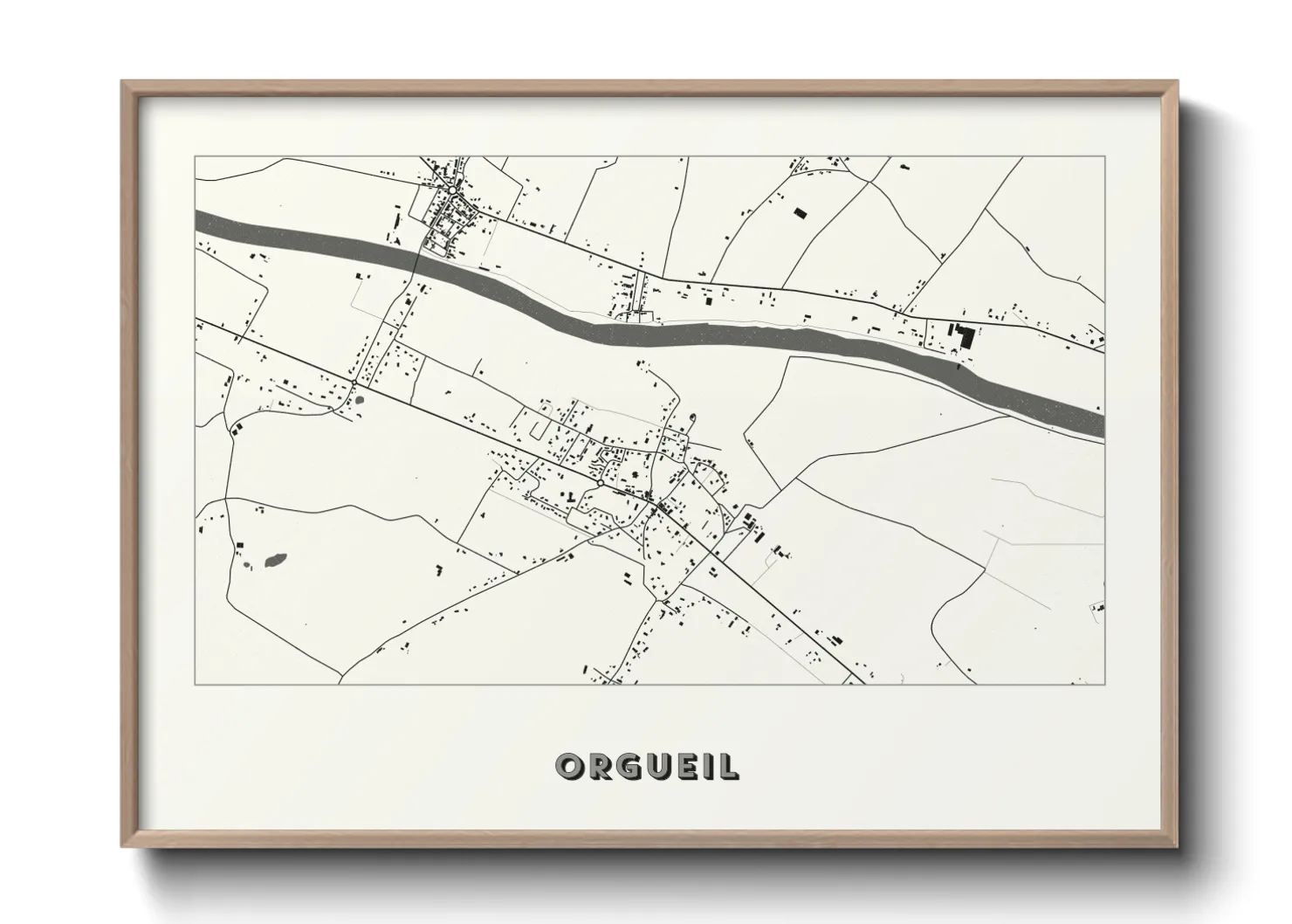 Une affiche de carte sur Orgueil