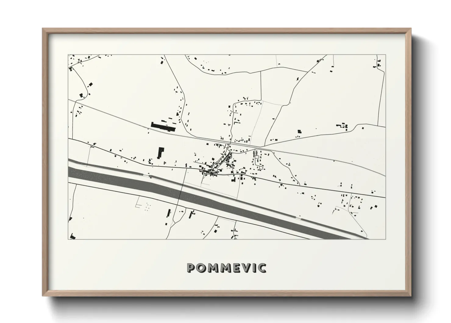 Une affiche de carte sur Pommevic