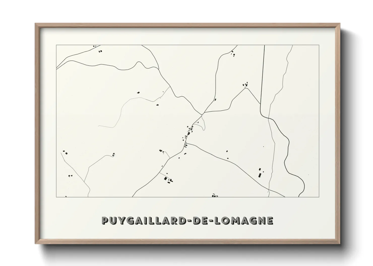 Une affiche de carte sur Puygaillard-de-Lomagne