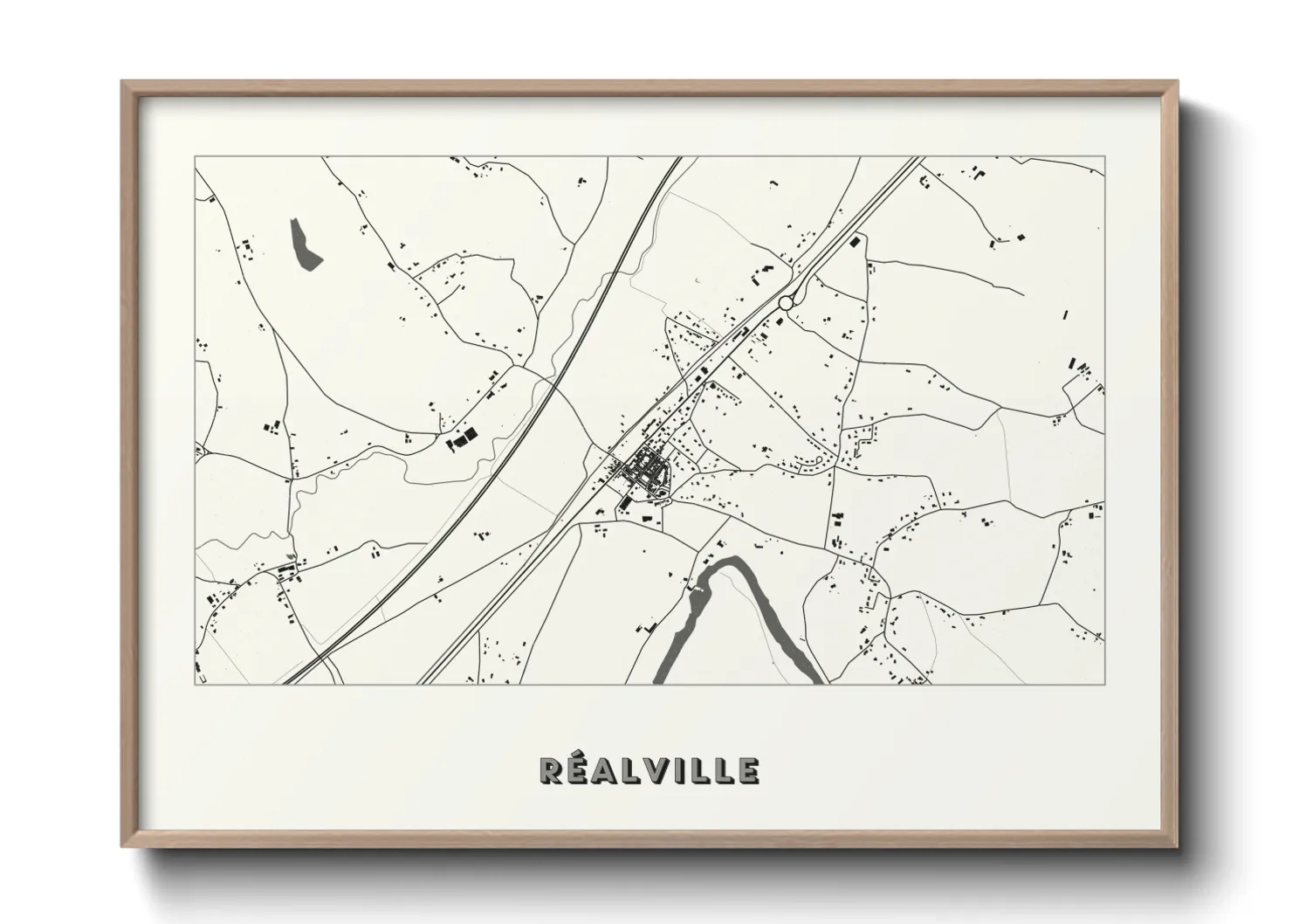 Une affiche de carte sur Réalville