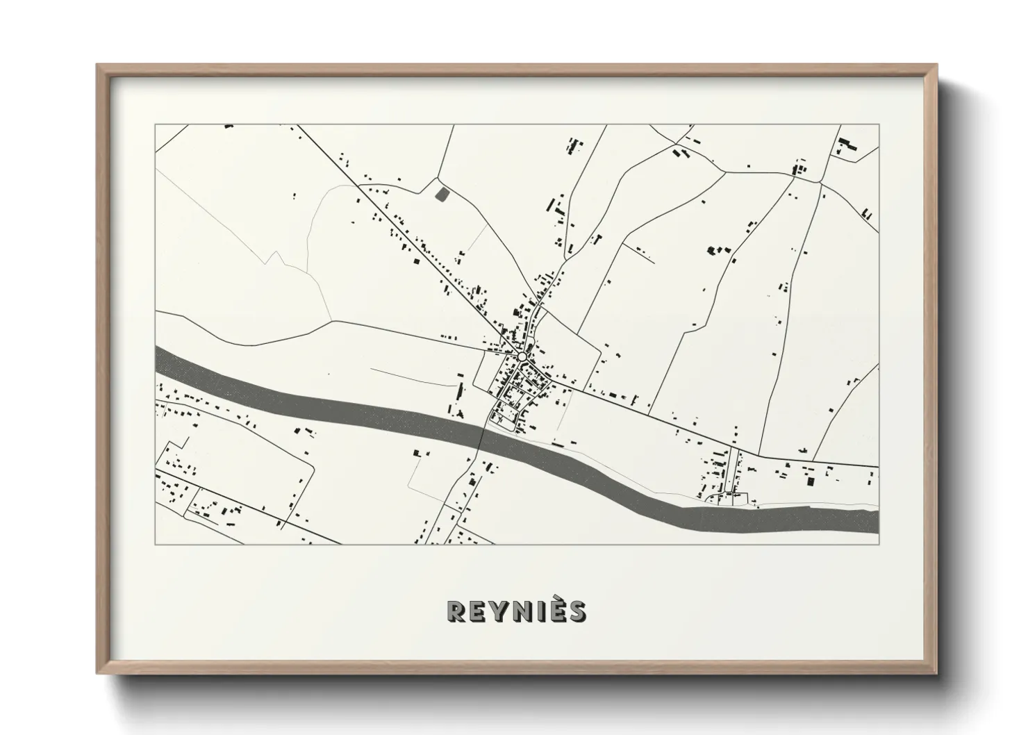 Une affiche de carte sur Reyniès