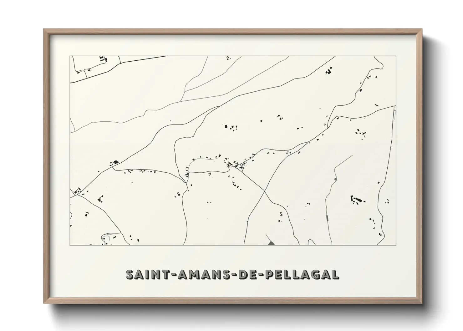 Une affiche de carte sur Saint-Amans-de-Pellagal