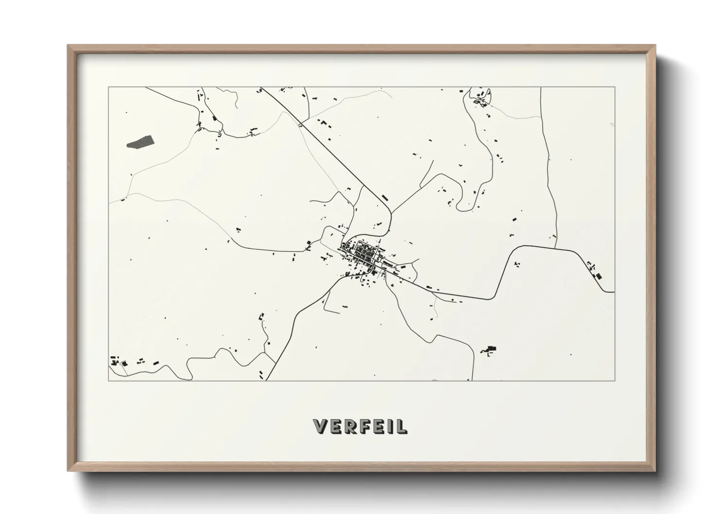 Une affiche de carte sur Verfeil