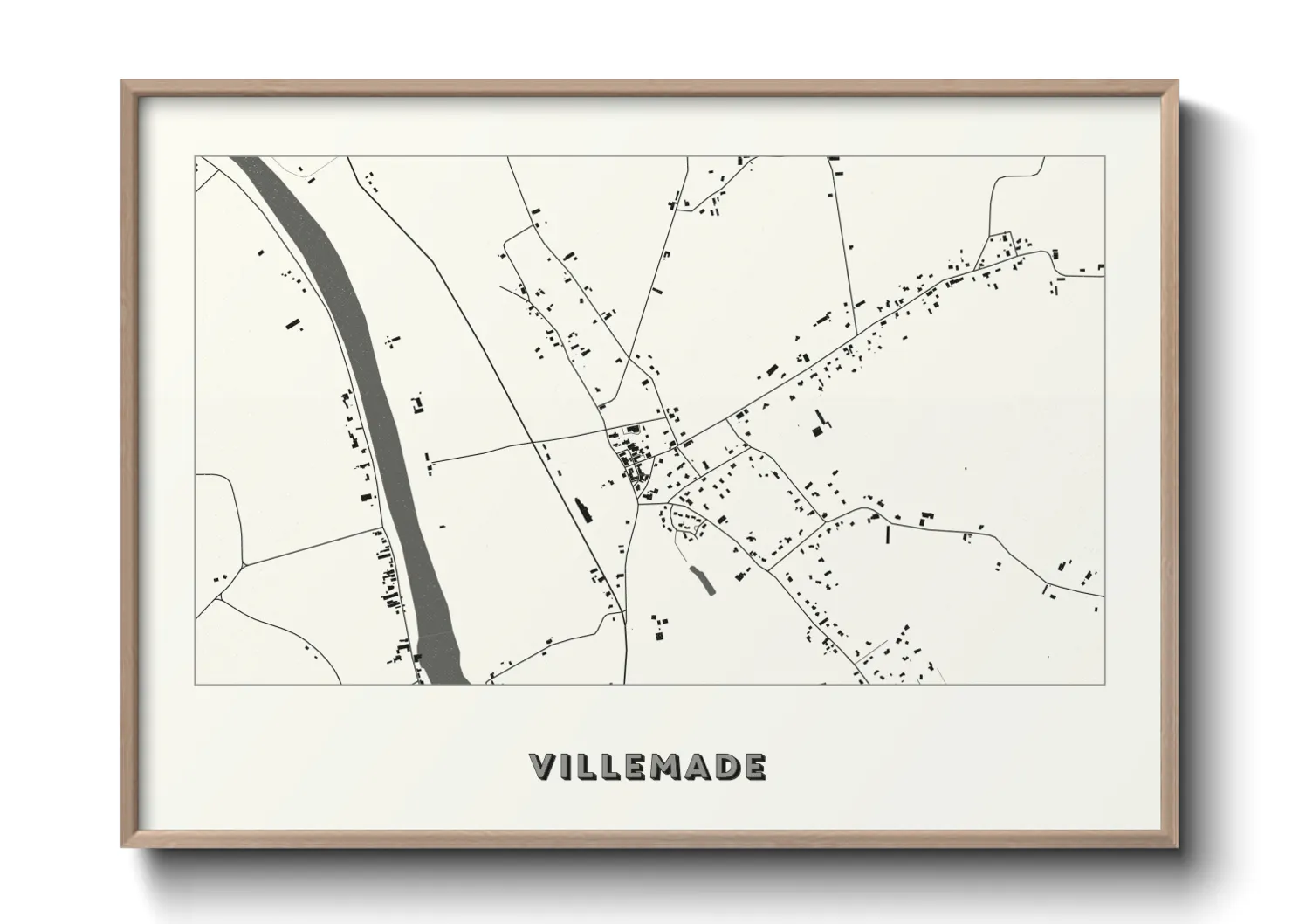 Une affiche de carte sur Villemade